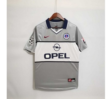 Paris St Germain 99/00 Away Grey Soccer Jersey